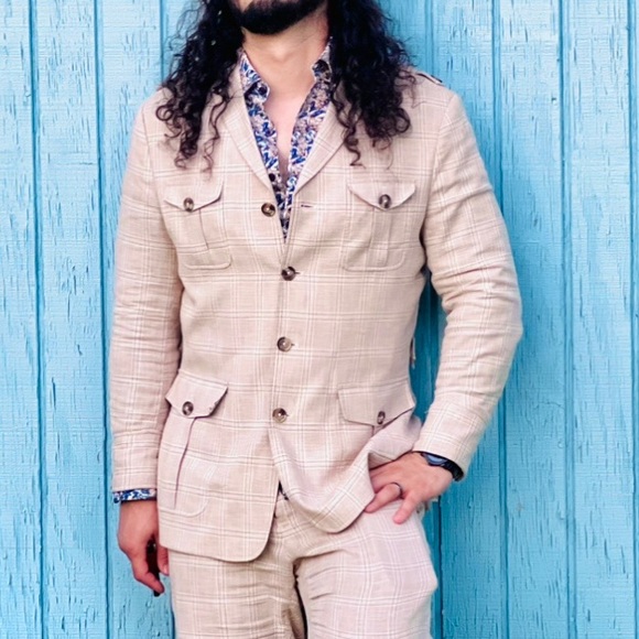 Paisley &Gray SLIM FIT Glen Check Field Jacket/ Trousers - Picture 14 of 14